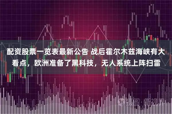 配资股票一览表最新公告 战后霍尔木兹海峡有大看点，欧洲准备了黑科技，无人系统上阵扫雷